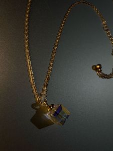 Sparkling Crystal Cube Necklace