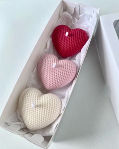 Set of 3 Heart-Shaped Candles