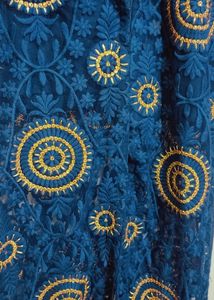 Navy Blue Designer Front Cut Kurti Tunics 34 Bust