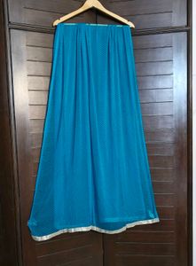 Teal Sequined Georgette Kurta Set with Dupatta