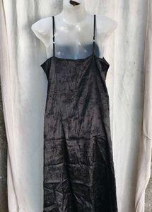 Sleek Black Spaghetti Strap Dress