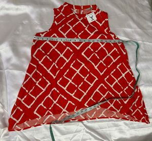 Chic Geometric Print Sleeveless Top