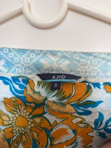 AJIO Boat Neck Printed Kurti Set