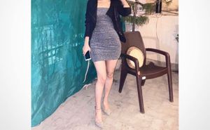Sparkly Ruched Mini Dress