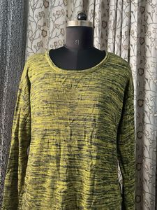 Lime Green Marled Long Sleeve Top