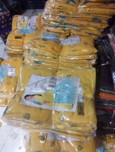 Cotton Yellow Saree