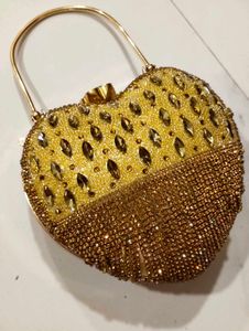 Bridal Party wear Clutch Bag Purse Heart shape
