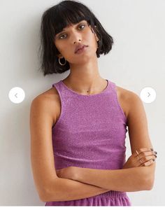 Sparkly Purple Cropped Top