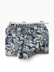 American Eagle Blue &amp; White Tropical Floral Shorts
