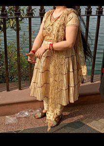 Embellished anarkali suit payjama Set