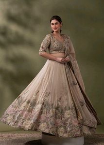 Noor Royale Beige Lehenga with Stones, Sequin