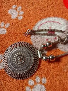 Oxidized Silver Anklets with Red Beads