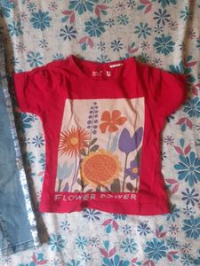 Girls' 2 Tops &amp; Jeans Set