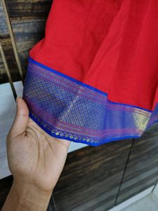 Authentic South Indian Zari Red Skirt