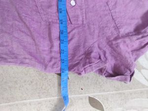 Purple Button-Up Tunic Top