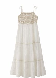 Elegant White Tiered Sundress