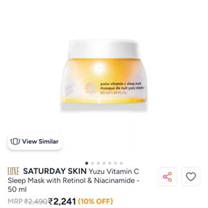 Saturday Skin Yuzu Vitamin C Sleep Mask