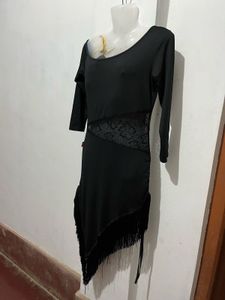 Black Fringe Dance Dress