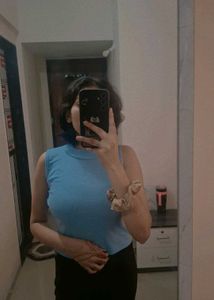 Blue Sleeveless Top