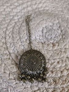Oxidized Silver Tikka