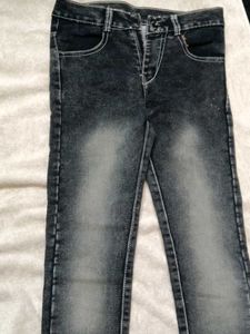 Stylish Washed Black Denim Jeans