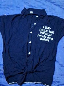 Navy blue knot top