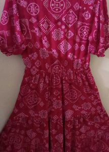 Femvy Anarkali Fit &amp; Flare Tiered Midi Dress