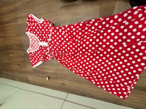 Red Polka Dot Maxi Dress