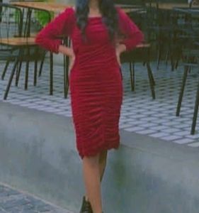 Stretchable Velvet Bodycon Dress