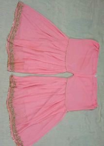 Luxury Pink heavy work Sharara Set