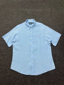 Light Blue Short Sleeve Button-Up Shirt