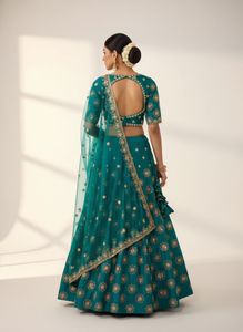 Teal Green Lehenga Choli And Duppatta