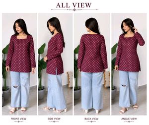 Maroon Printed Kurta_XXL