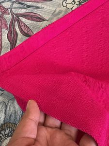 Chic Black Halter Top &amp; Hot Pink Pants Set
