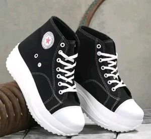 Stylish Black & White Boots