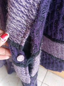 Cozy Striped Long Cardigan