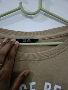Women Beige Thin Sweatshirt