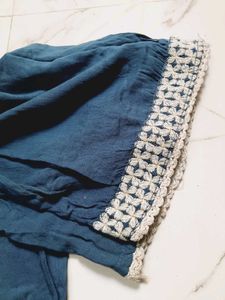 Blue Embroidered Kurta Set with Pants