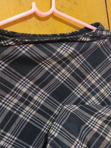 Savana checked mermaid skirt