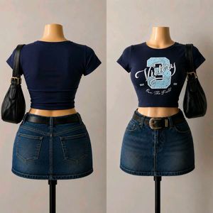 Urgently Selling❤️ Cute Graphic Crop Tops Bundle