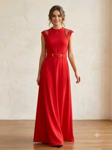 😍Chic Red🍒 Sleeveless Dress ✨with Studs