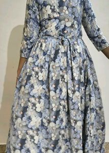 Floral Print Ethnic Gown