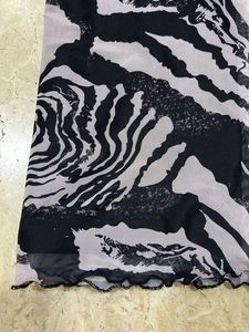 Sheer Zebra Print Mini Skirt