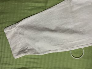 Comfortable White Ethnic Trousers