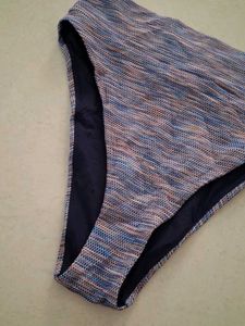 M High-Waisted Patterned Bikini Bottom
