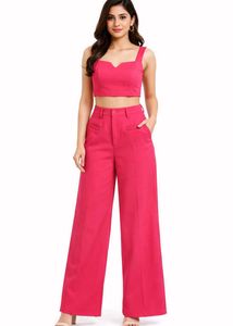 Pink Sleeveless Jumpsuit