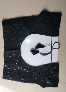 New Black Sequins Blouse | Unused