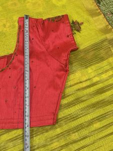 Yellow Saree With Pink Blouse