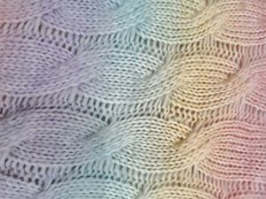Pastel Rainbow Cable Knit Sweater