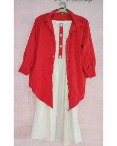 Chic Red & White Dress